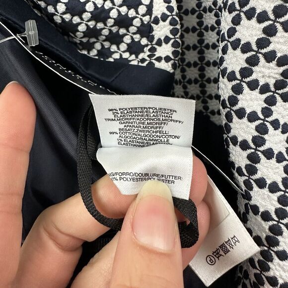 NWT Jones New York Collection Navy Blue Sheath Sleeveless Dress Sz 6 V-Neck $139 - Picture 7 of 10